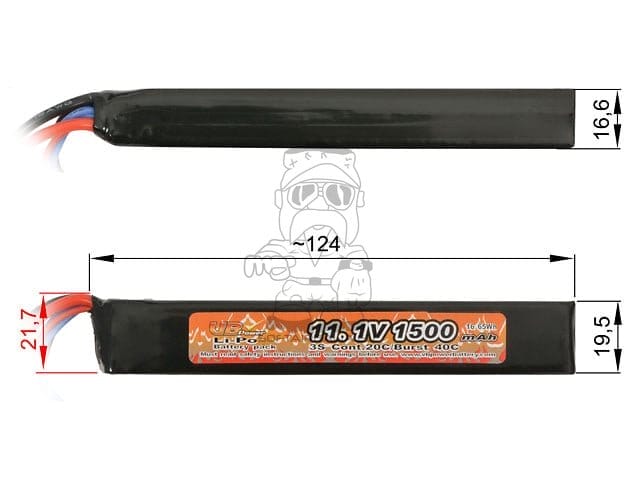 Batteria Li-Po 1500mAh 11,1V 20/40C di VICTORY BATTERY