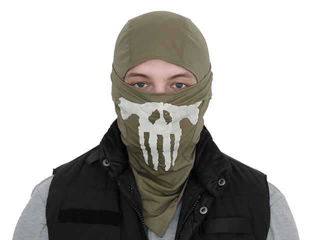GHOST-SKULL balaclava/mask - Olive di EMERSONGEAR