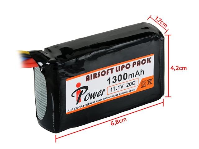 Batteria Li-Po 1300mAh 11,1V 20C di IPOWER