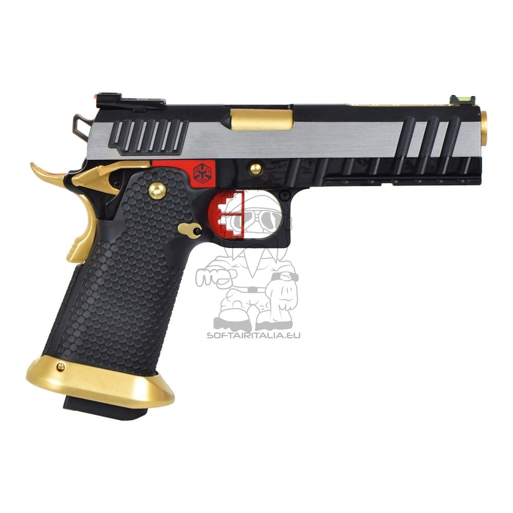 Pistola a Gas Hi-Capa Nera/Argento/Oro di AW CUSTOM