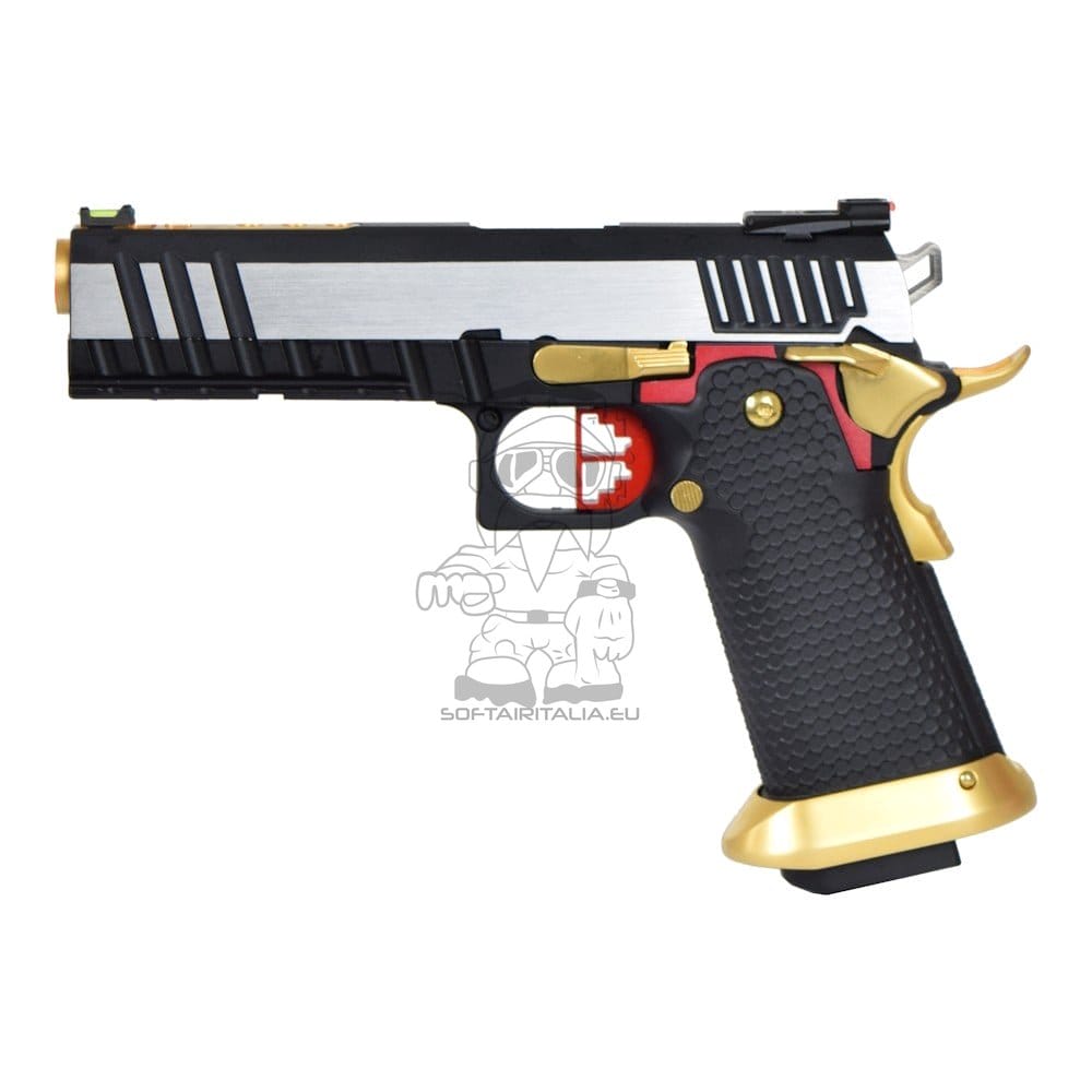 Pistola a Gas Hi-Capa Nera/Argento/Oro di AW CUSTOM