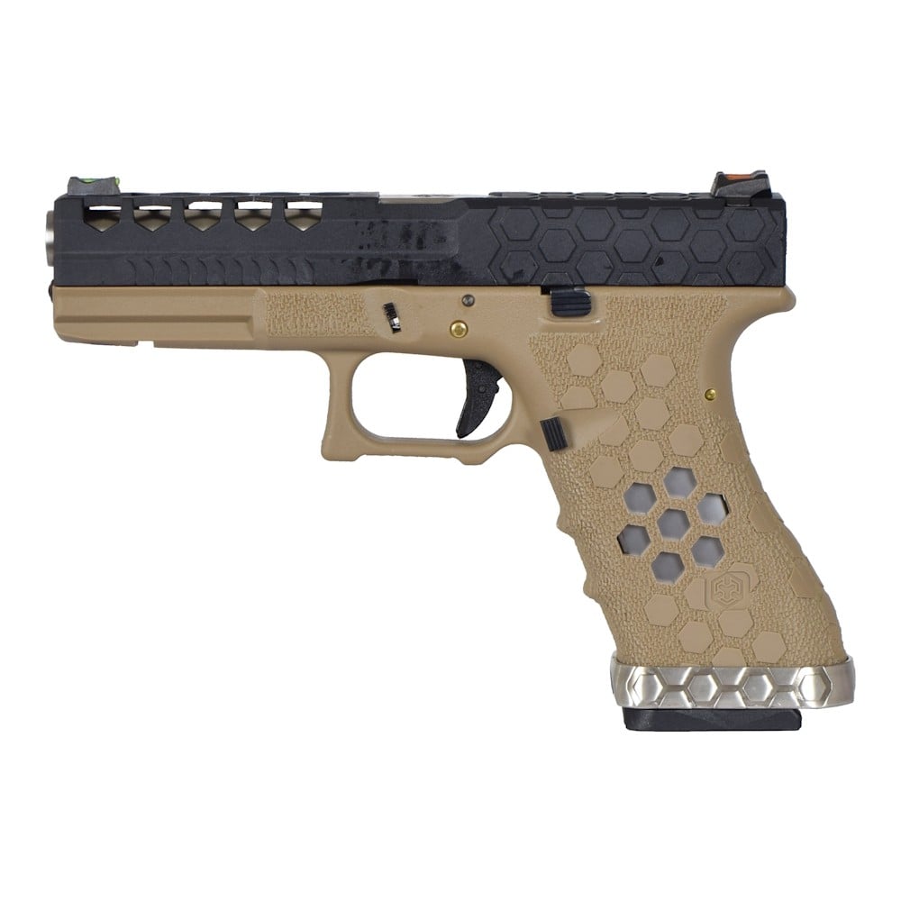 Pistola a Gas Hex-Cut Tan/Nera di AW CUSTOM