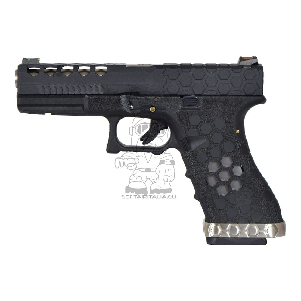 Pistola a Gas Hex-Cut Nera di AW CUSTOM