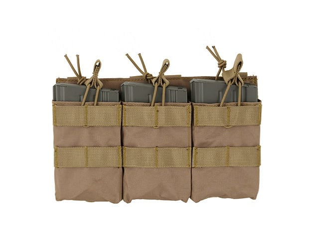 Triple Open Top 7.62 Mag Pouch - Coyote di 8FIELDS