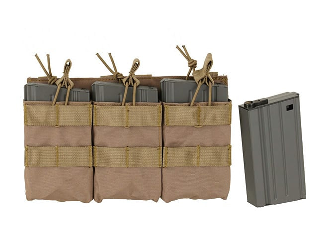 Triple Open Top 7.62 Mag Pouch - Coyote di 8FIELDS