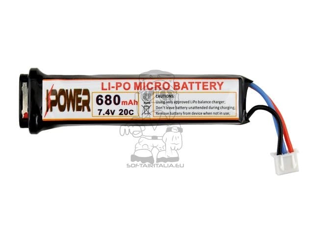 Batteria Li-Po 680mAh 7,4V per Pistole Elettriche di IPOWER