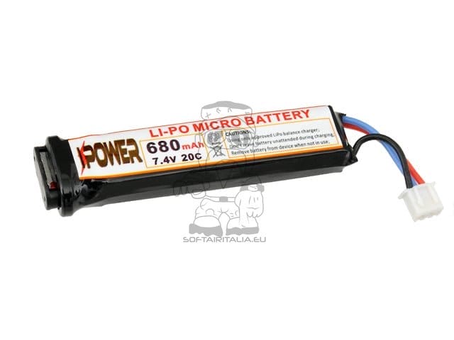 Batteria Li-Po 680mAh 7,4V per Pistole Elettriche di IPOWER