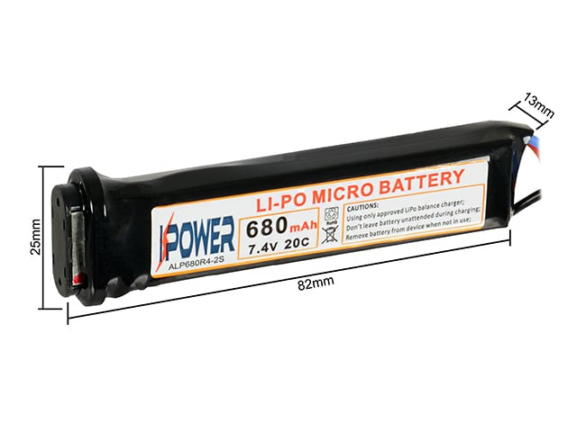 Batteria Li-Po 680mAh 7,4V per Pistole Elettriche di IPOWER
