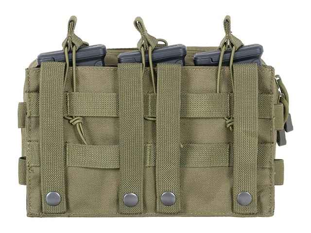 MOLLE Triple Rifle Mag/GP Pouch - Olive di 8FIELDS
