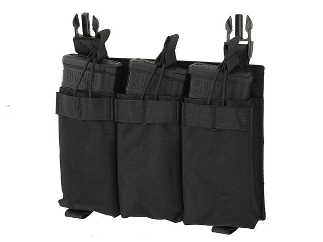 Buckle Up Triple 5.56 Pouch Panel - Black di 8FIELDS