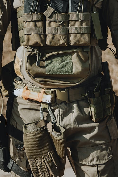 Rigid Combat Belt MOLLE (XL) - Olive di 8FIELDS