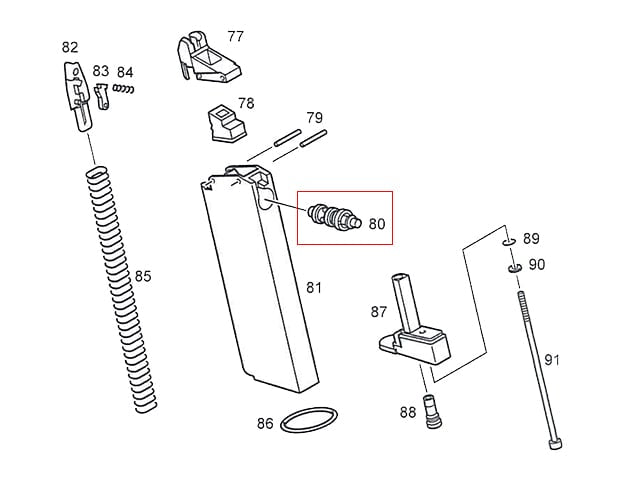 Upper Valve per Caricatore 1911 di KJW