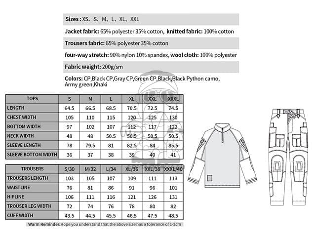 Uniforme da combattimento M Khaki di 8FIELDS