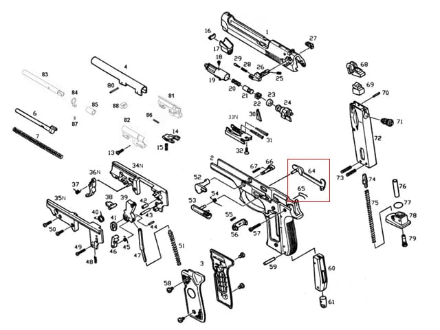 M9 Trigger Bar di KJW