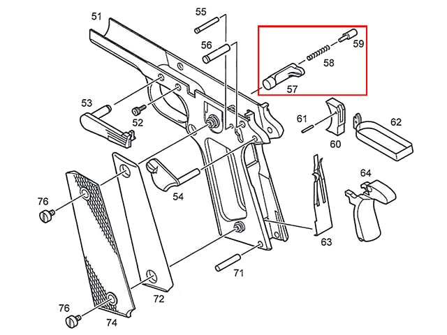 Kit di Riparazione per Rilascio Caricatore 1911 di KJW