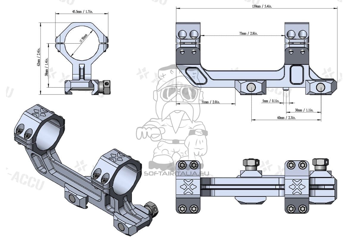 Mount per ottiche 0 MOA di VECTOR OPTICS