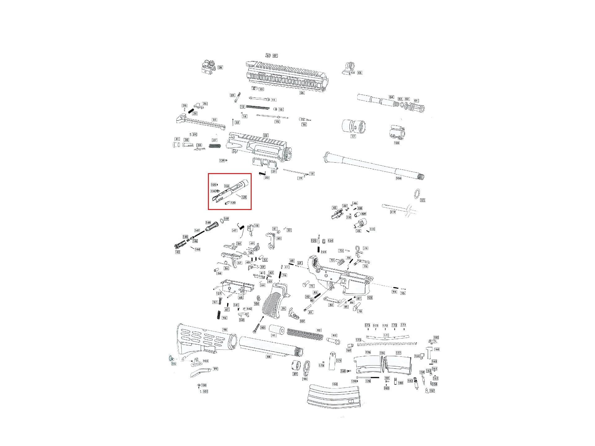 Set Bolt Carrier Assembly per -4168 di WE