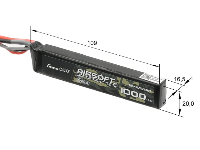 Batteria G-Tech 25C 1000mAh 7.4V di GENS ACE