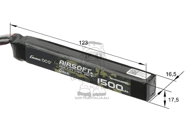 Batteria G-Tech 25C 1500mAh 7.4V di GENS ACE