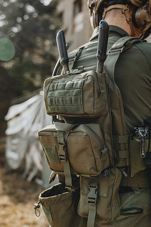 ASSAULT BACK PANEL MOD.3 - Olive di 8FIELDS