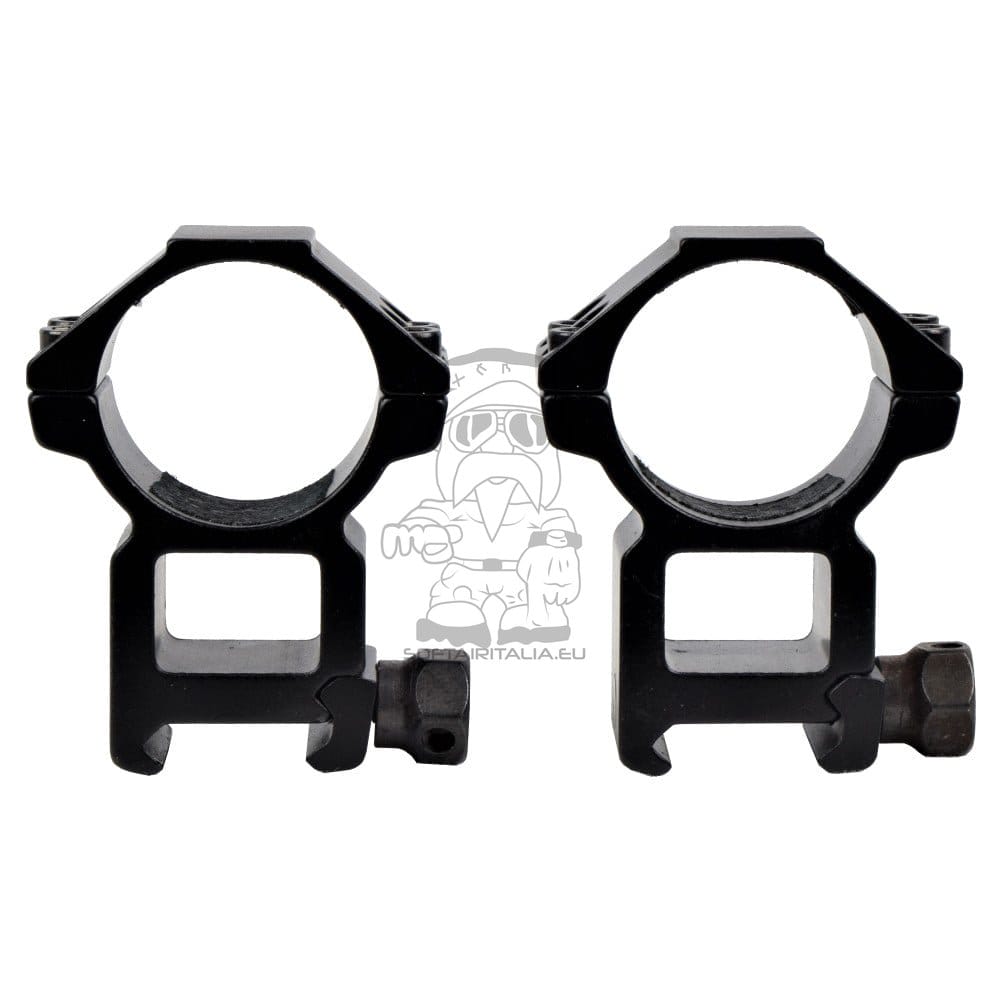 Anelli Alti Tubo 30mm per Slitte Standard di JS-TACTICAL