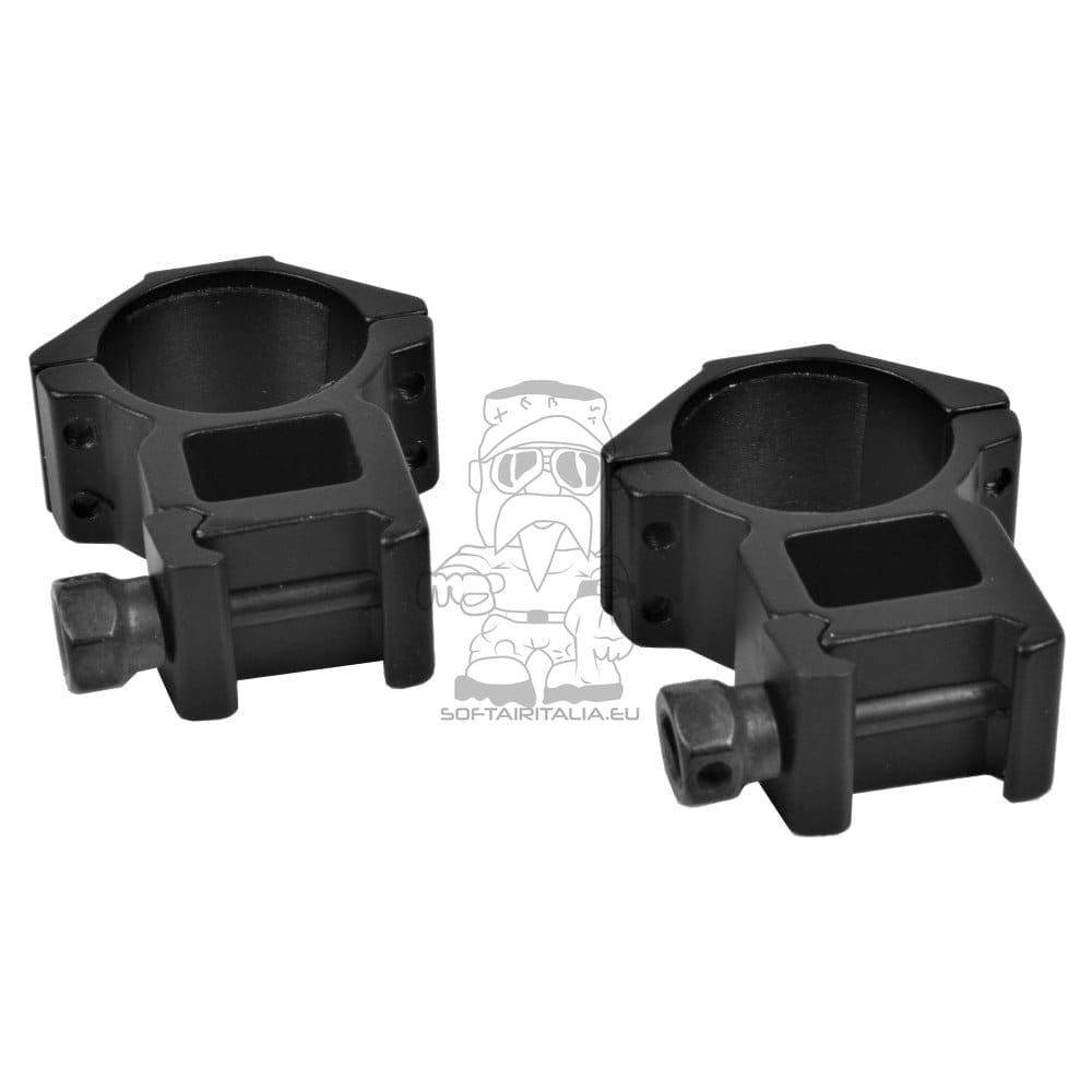 Anelli Alti Tubo 30mm per Slitte Standard di JS-TACTICAL