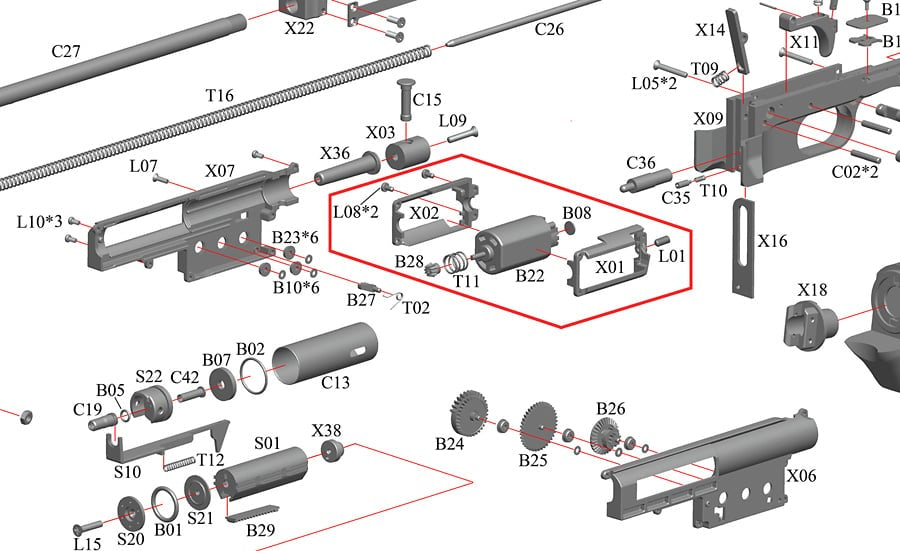 Motore Corto per Replica M1918 BAR di S&T