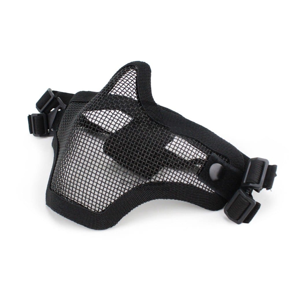 Maschera con Rete Metallica Nera di WOSPORT