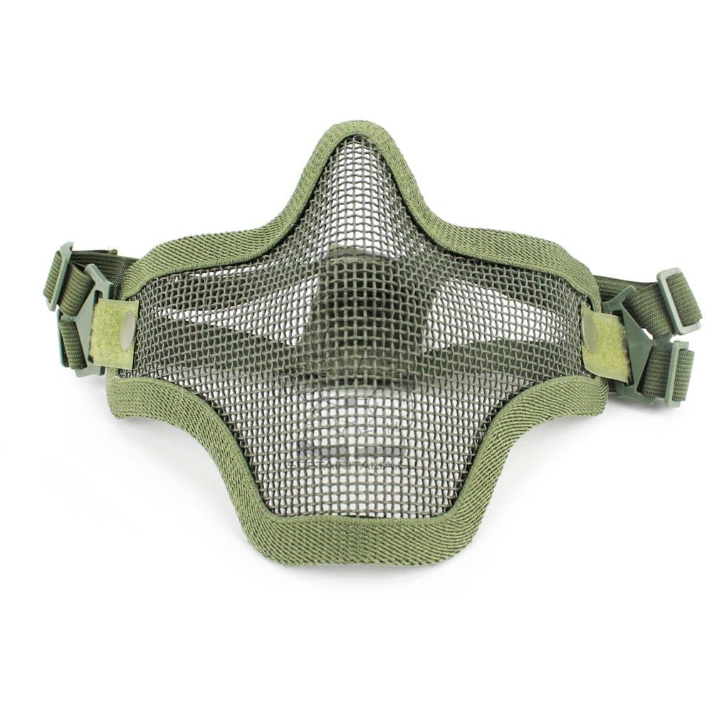 Maschera con Rete Metallica Olive Drab di WOSPORT