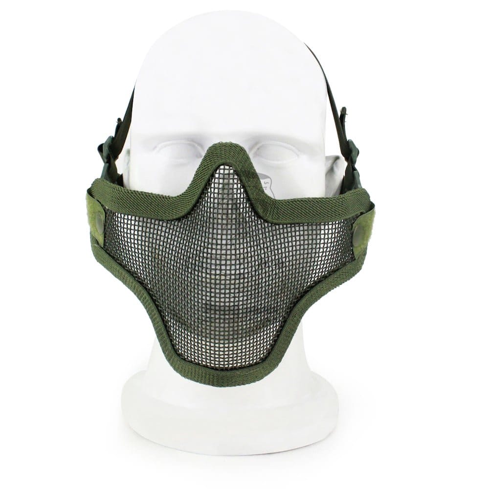 Maschera con Rete Metallica Olive Drab di WOSPORT