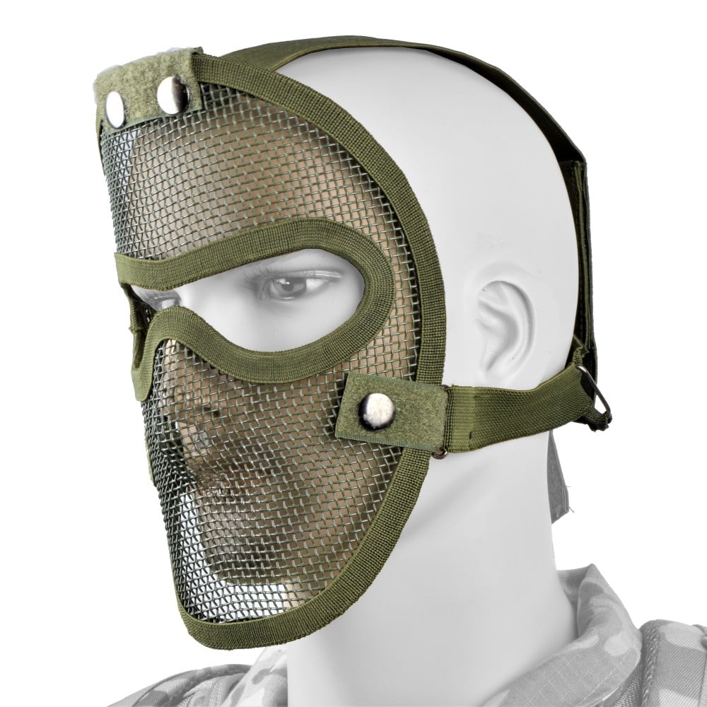 Maschera con Rete Metallica Olive Drab di ROYAL