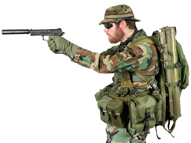 Replica pistola SOCOM con silenziatore di STTI