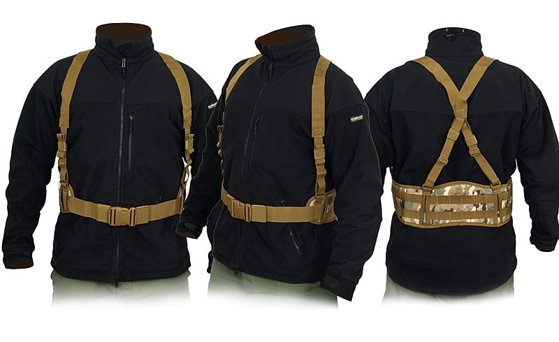 Cintura tattica imbottita con bretelle - multicamo di 8FIELDS