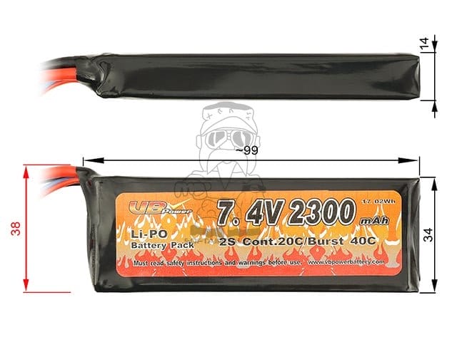 Batteria Li-Po 2300mAh 7,4V di VICTORY BATTERY
