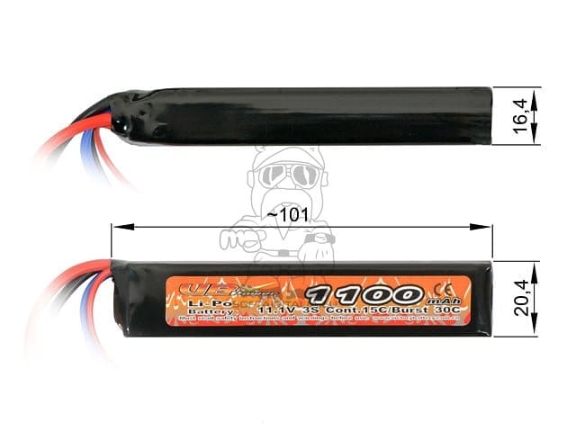 Batteria Li-Po 1100mAh 11,1V 15/30C di VICTORY BATTERY