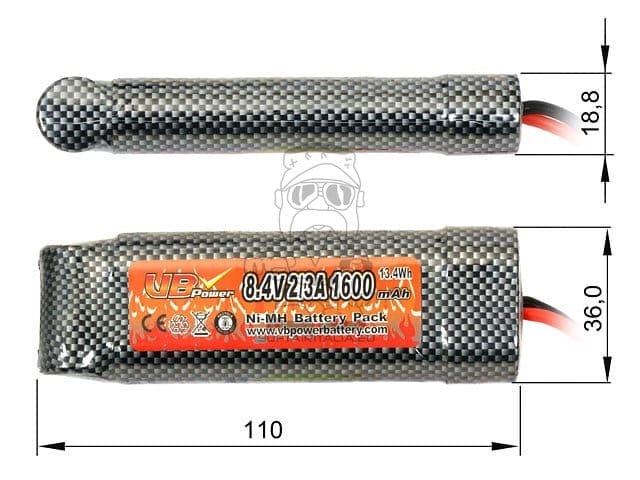 Batteria NiMH 1600mAh 8,4V - mini type di VICTORY BATTERY