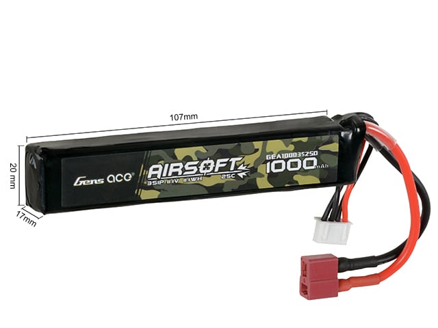 Batteria LiPo 1000mAh 11.1V di GENS ACE