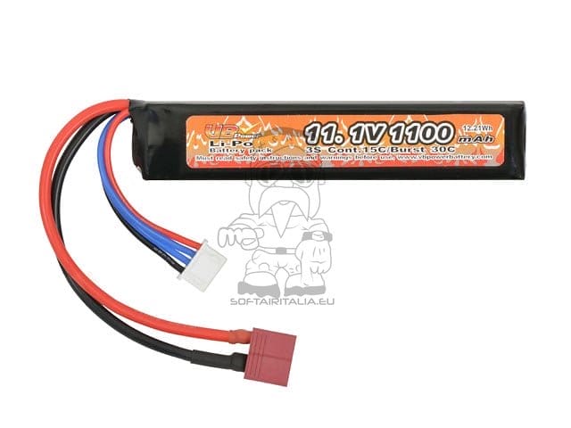 Batteria Li-Po 1100mAh 11,1V 15/30C di VICTORY BATTERY