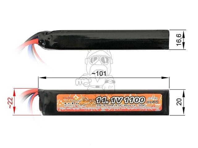 Batteria Li-Po 1100mAh 11,1V 15/30C di VICTORY BATTERY