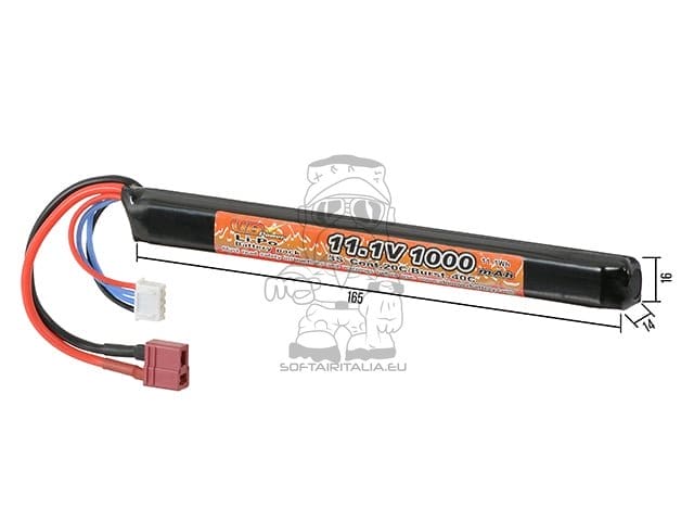 Batteria Li-Po 1000mAh 11,1V 20/40C di VICTORY BATTERY