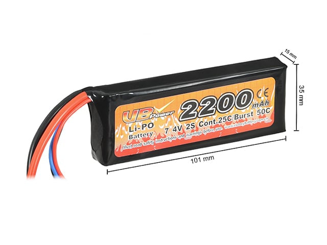 Batteria Li-Po 2200mAh 7,4V di VICTORY BATTERY