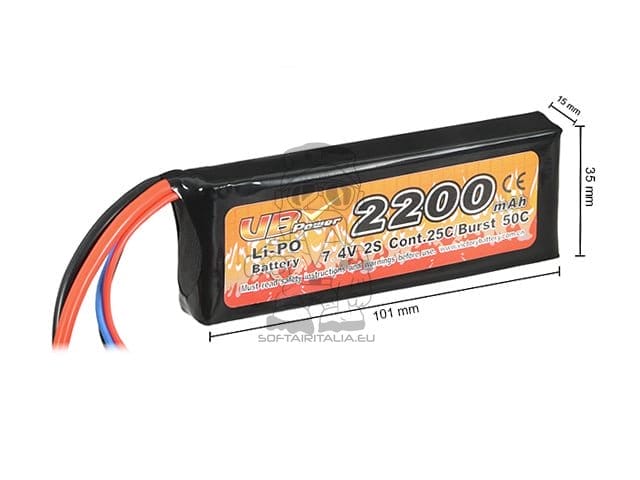 Batteria Li-Po 2200mAh 7,4V di VICTORY BATTERY