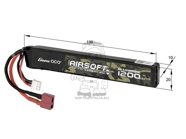 Batteria LiPo 1200mAh 7.4V di GENS ACE