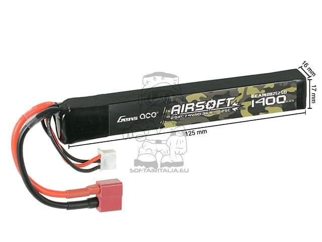 Batteria LiPo 1400mAh 7.4V di GENS ACE