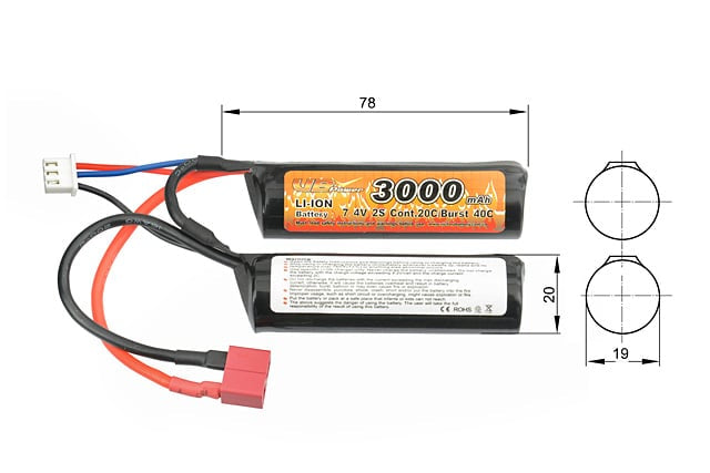 Batteria Li-ion 3000 mAh 7,4V di VICTORY BATTERY
