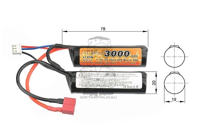 Batteria Li-ion 3000 mAh 7,4V di VICTORY BATTERY