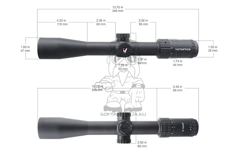 Ottica VICTOPTICS S4 3-12X40 di VECTOR OPTICS