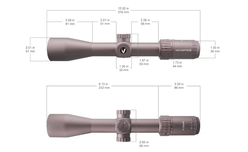 Scope S4 4-16X44 Coyote FDE di VECTOR OPTICS