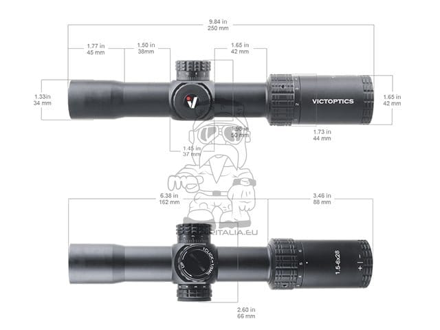 Ottica LPVO Victoptics S4 1.5-6X28 di VECTOR OPTICS