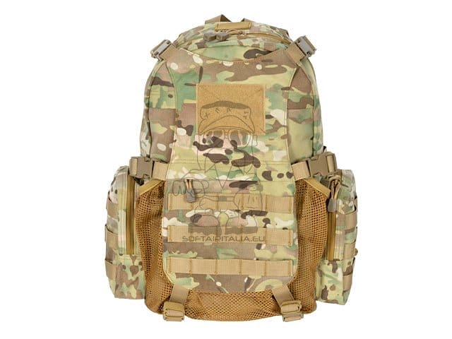Zaino tattico con tasca per casco - Multicamo di 8FIELDS